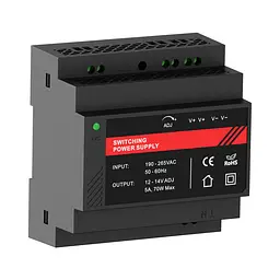 Джерело безперебійного живлення Kraft PSU-1205DIN(P) з кріпленням на DIN-рейку (43-00108) - мініатюра 1