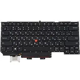 Клавіатура для ноутбука LENOVO (ThinkPad: X1 Карбоновий 5th Gen) rus чорний без фрейма підсвічування клавіш
