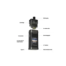 Под-система Smoant Pasito 3 100W Pod 2800mAh 7ml електронна сигарета Kit Matte Black (18829) - мініатюра 3