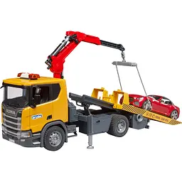 Ігровий набір Bruder Евакуатор Scania Super 560R з краном-маніпулятором та автомобіль Roadster Bruder 1:16 (03552) - мініатюра 7