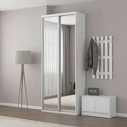 Шафа-купе Idea серія 5 100 x 60 x 210 см Білий Дзеркало