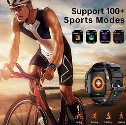 Смарт-годинник Oukitel BT-20 IP68 AMOLED Black-Orange - мініатюра 8