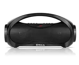 Портативная Bluetooth колонка бумбокс REAL-EL X713 Black - мініатюра 2