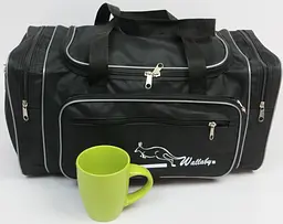 Дорожня сумка тканинна Wallaby 2686 22л Чорна - мініатюра 6