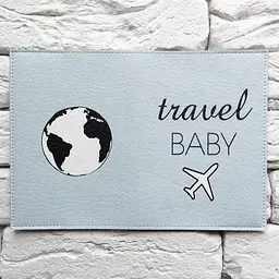 Обкладинка для паспорта Travel baby 2 (блакитний) - мініатюра 3
