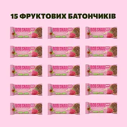 Набір фруктово-ягідно-горіхових батончиків Bob Snail Яблуко-Малина-Кеш’ю-Кріспи Кіноа 35 г x 15 шт. - мініатюра 3