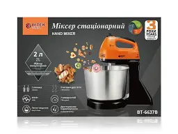 Міксер BITEK BT-6637B 250 Вт металева чаша стаціонарний багатофункційний міксер із металевою чашею - мініатюра 5