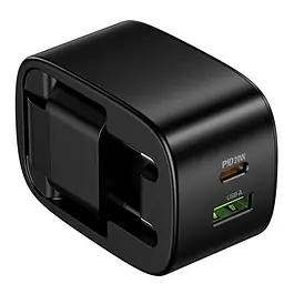 МЗП Hoco CS101A Folding PD20W+QC3.0 (1USB-A/1C) Black - мініатюра 5