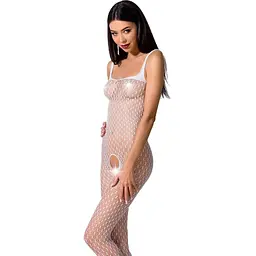 Бодістокінг Passion BS071 White, комбінезон на бретелях