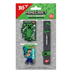 Закладки для книг Yes магнітні Minecraft Boom 3 шт (708345) - мініатюра 1