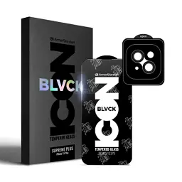 Скло захисне Armorstandart Supreme Plus Black Icon Apple iPhone 15 Plus (ARM71138)