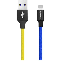 Дата кабель USB 2.0 AM to Lightning 1.0m National ColorWay (CW-CBUL052-BLY)
