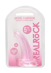 Фалоімітатор Realrock Crystal Clear Dildo 5" 11.5 см рожевий - мініатюра 2
