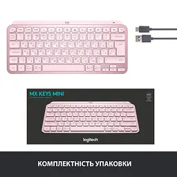 Клавіатура Logitech MX Keys Mini Rose (920-010500) [78339] - мініатюра 10