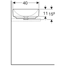 Умивальник Geberit Variform 55x40 Білий 500.779.01.2 - мініатюра 2