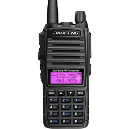 Портативна тактична рація Baofeng UV-82 5W дводіапазонна з гарнітурою VHF136-174/UHF400-520 МГц (18836)