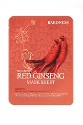 Тканова маска з екстрактом червоного женьшеня Baroness Red Ginseng massk sheet