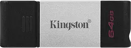 USB Flash Kingston USB 3.2 DT80 USB-C 64GB Silver Black