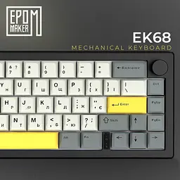 Клавіатура Epomaker EK68 Budgerigar V2 Black (EK68-B-BV2) [128814] - мініатюра 4