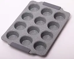 Форма для випікання кексів Marble, 12 осередків Kamille 38х26х3 см kuh0006936 - мініатюра 3