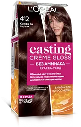 Фарба-догляд для волосся L'Oreal Paris Casting Creme Gloss відтінок 412 какао з льодом без аміаку 120 мл (A5713876)