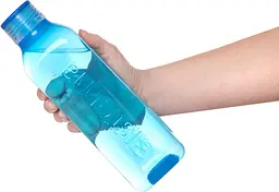Пляшка для води, квадратна 1 л, синій (890-1 blue) - мініатюра 2