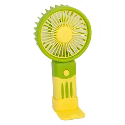Вентилятор портативний Handheld Fan JX-991 зелено-жовтий, ручний міні вентилятор на акумуляторі бездротовий - мініатюра 3