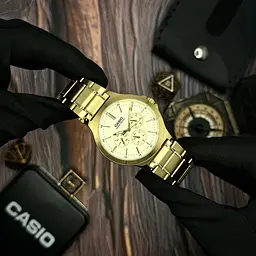 Чоловічий годинник Casio MTP-V300G-9A Золотистий ( AT1141-0200 ) - мініатюра 3