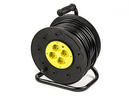Подовжувач з котушкою PowerPlant JY-2002/50 50 м, 4 розетки (PPRA10M500S4)