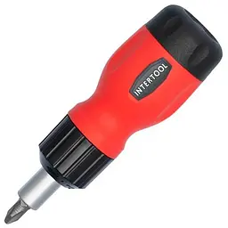Викрутка з набором біт Intertool реверсивна (6 предметів) VT-1009