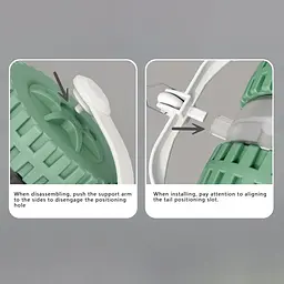 Розумна іграшка для котів 2 в 1: лазер + пір'я на колесі USB зарядка - мініатюра 7