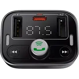 Автомобільний зарядний пристрій Baseus FM Launcher S-09 Pro black (C10762200113-00) - мініатюра 3