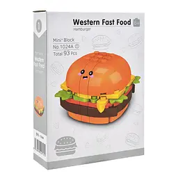 Конструктор дитячий Bambi Western fast food: Hamburger 1024A-1, пластик, 93 деталі
