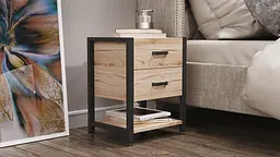 Тумба універсальна Ferrum-decor Вів'єн 2/1 50x41x40 чорний ДСП Дуб Сан-Марино 16мм (FRD-104172) - мініатюра 6