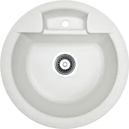 Кухонна мийка Adamant FINE біла d 470x190 мм, без крила d 47