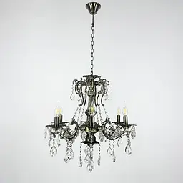 Підвісна кришталева люстра Crystal Life у бронзовому корпусі на 6 ламп Line.F 11549/6 - мініатюра 7