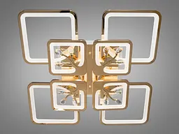 Стельова LED-люстра Diasha 8157/4+4G 190W, 60×60×12 см, 3 кольори світла, диммер, пульт - мініатюра 4