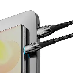 Дата кабель Baseus Glimmer Series Fast Charging Data Cable USB to Type-C 100W 1 м CADH00040 Black - мініатюра 3