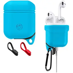Силіконовий чохол Primo Sherp для Apple AirPods Light Blue - мініатюра 3