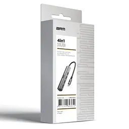 Хаб USB-C ArmorStandart Type-C to 4USB Grey (ARM69364) - мініатюра 4