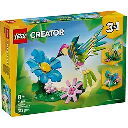 Конструктор LEGO Creator Дикі тварини: барвистий колібрі 312 деталей (31384) 