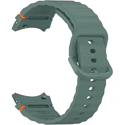 Силіконовий ремінець BeCover Ribbed Tape для Samsung Galaxy Watch (20 mm) 3 41 mm/4 40mm-44mm/5 40-44mm/6 40-44mm/7 40-44mm Dark Green (712041) - мініатюра 3