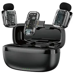 Петличний бездротовий мікрофон WM008 Dual-mic ANC Type-C Black Wiwu teh0029569 - мініатюра 6