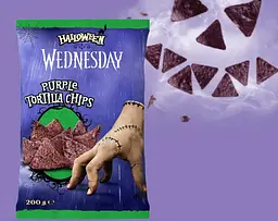 Чіпси Halloween Wednesday Purple Tortilla Chips 200г - мініатюра 2