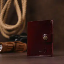 Класичне шкіряне портмоне Shvigel 16505 бордове - мініатюра 7
