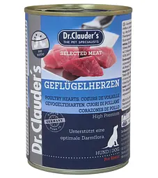 Консерва супер-преміум класу для собак Dr.Clauder's Selected Meat з пташиним серцем 400 г