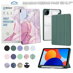 Чохол-книжка BeCover Soft Edge TPU з кріпленням для стілусу для Xiaomi Redmi Pad SE 8.7" Dark Green (712566) - мініатюра 4