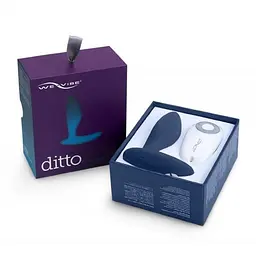 We-Vibe Ditto + Лубрикант 50 мл - смарт-пробка з дистанційним управлінням, 8.8х3,1 см, синій - мініатюра 8