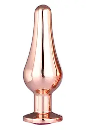 Анальна пробка Gleaming Love Gold Pleasure Plug S, 9 см (рожевий)