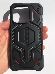 Чохол протиударний UAG Monarch Pro MagSafe (Original) для iPhone 16 Pro (6.3") Carbon Fiber Red 1144911F4242 - мініатюра 10